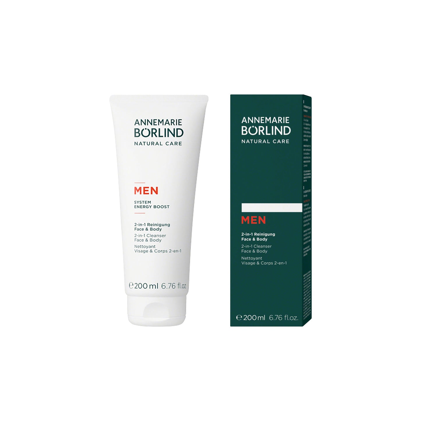 Men System Energy Boost 2-σε-1 Καθαριστικό για Πρόσωπο & Σώμα